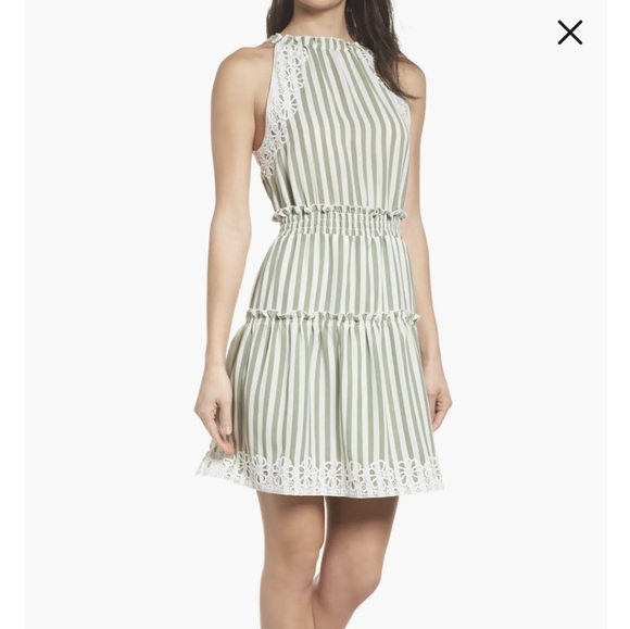 Lauren Stripe Sleeveless Fit & Flare Dress size Large - Picture 9 of 9